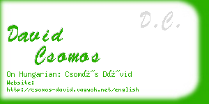 david csomos business card